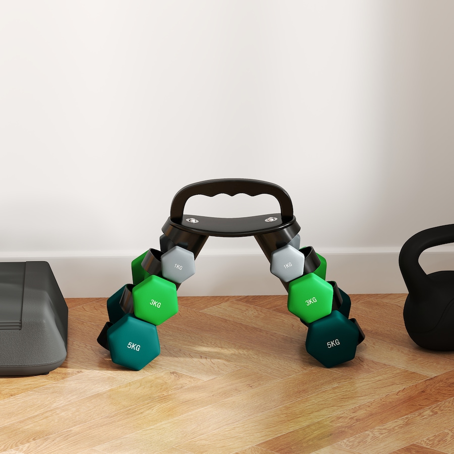 Image 929314_ALTMORE8.jpg, Product 929-314 / Price $89.99, Soozier 40 LBS Hex Dumbbell Set, Adjustable Dumbbells with Vertical Rack from Soozier on TSC.ca's Health & Fitness department