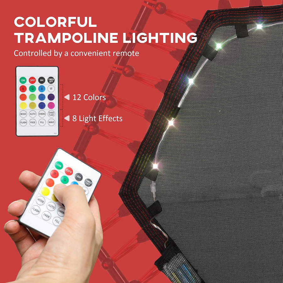 Image 929316_ALTMORE3.jpg, Product 929-316 / Price $59.99, Soozier 45" Mini Trampoline Indoor with LED Lights and Remote Control, Red from Soozier on TSC.ca's Health & Fitness department