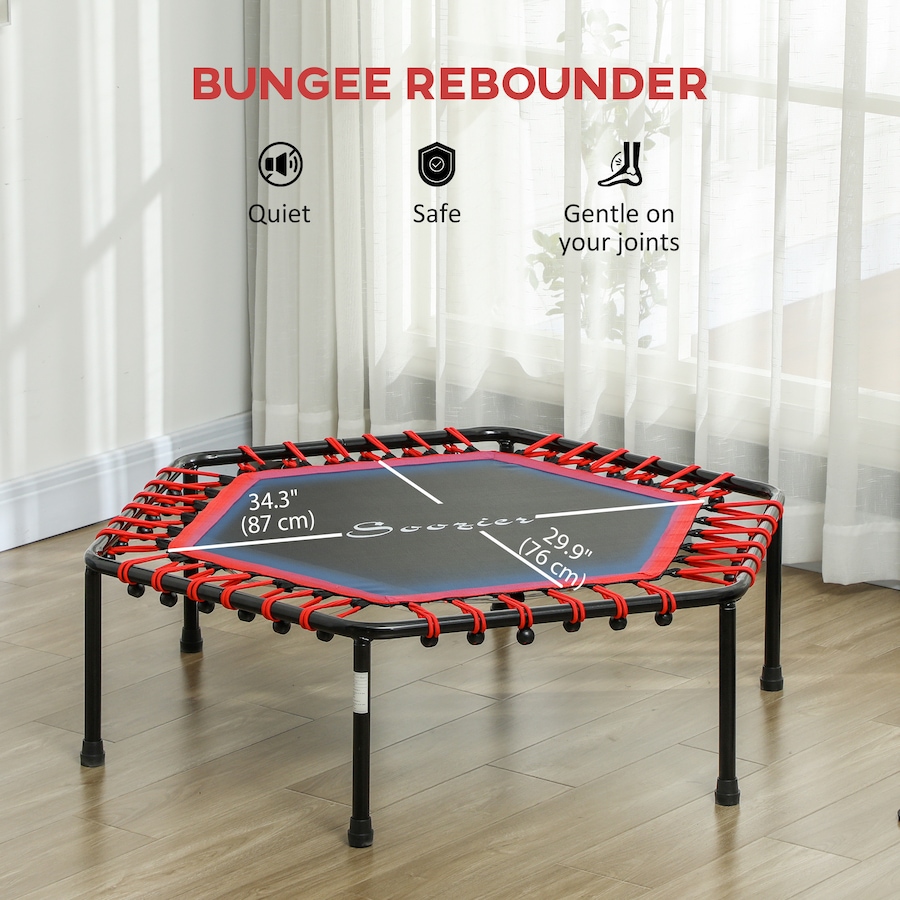 Image 929316_ALTMORE4.jpg, Product 929-316 / Price $59.99, Soozier 45" Mini Trampoline Indoor with LED Lights and Remote Control, Red from Soozier on TSC.ca's Health & Fitness department