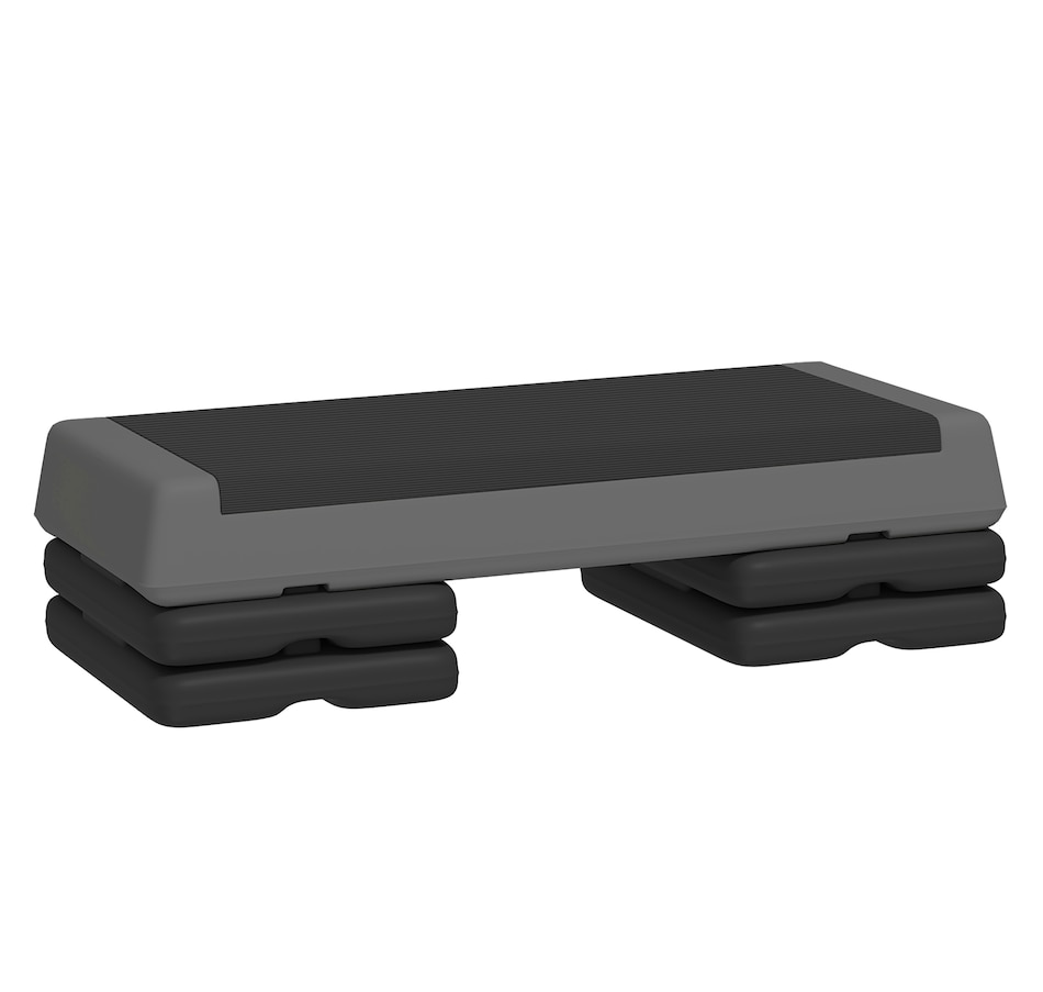 Image 929317.jpg, Product 929-317 / Price $69.99, Soozier Adjustable Aerobic Stepper, 3-Level with Risers 4", 6", 8", Grey from Soozier on TSC.ca's Health & Fitness department