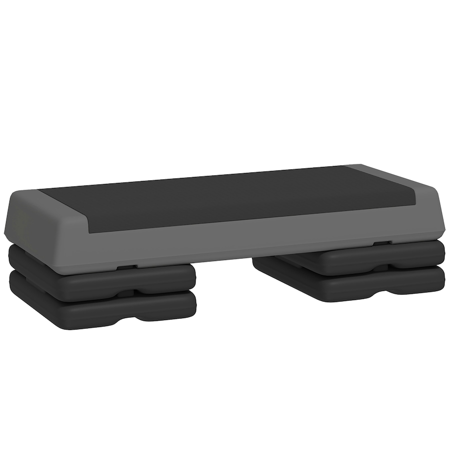 Image 929317.jpg, Product 929-317 / Price $65.99, Soozier Adjustable Aerobic Stepper, 3-Level with Risers 4", 6", 8", Grey from Soozier on TSC.ca's Health & Fitness department