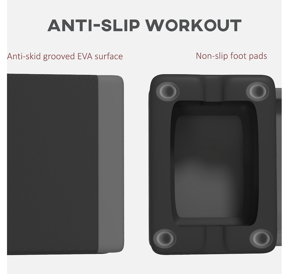 Image 929317_ALTMORE4.jpg, Product 929-317 / Price $69.99, Soozier Adjustable Aerobic Stepper, 3-Level with Risers 4", 6", 8", Grey from Soozier on TSC.ca's Health & Fitness department