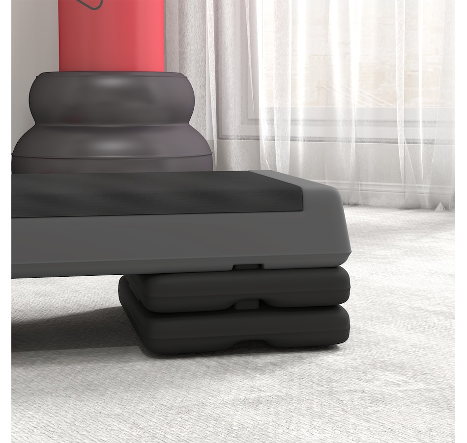 Image 929317_ALTMORE8.jpg, Product 929-317 / Price $69.99, Soozier Adjustable Aerobic Stepper, 3-Level with Risers 4", 6", 8", Grey from Soozier on TSC.ca's Health & Fitness department