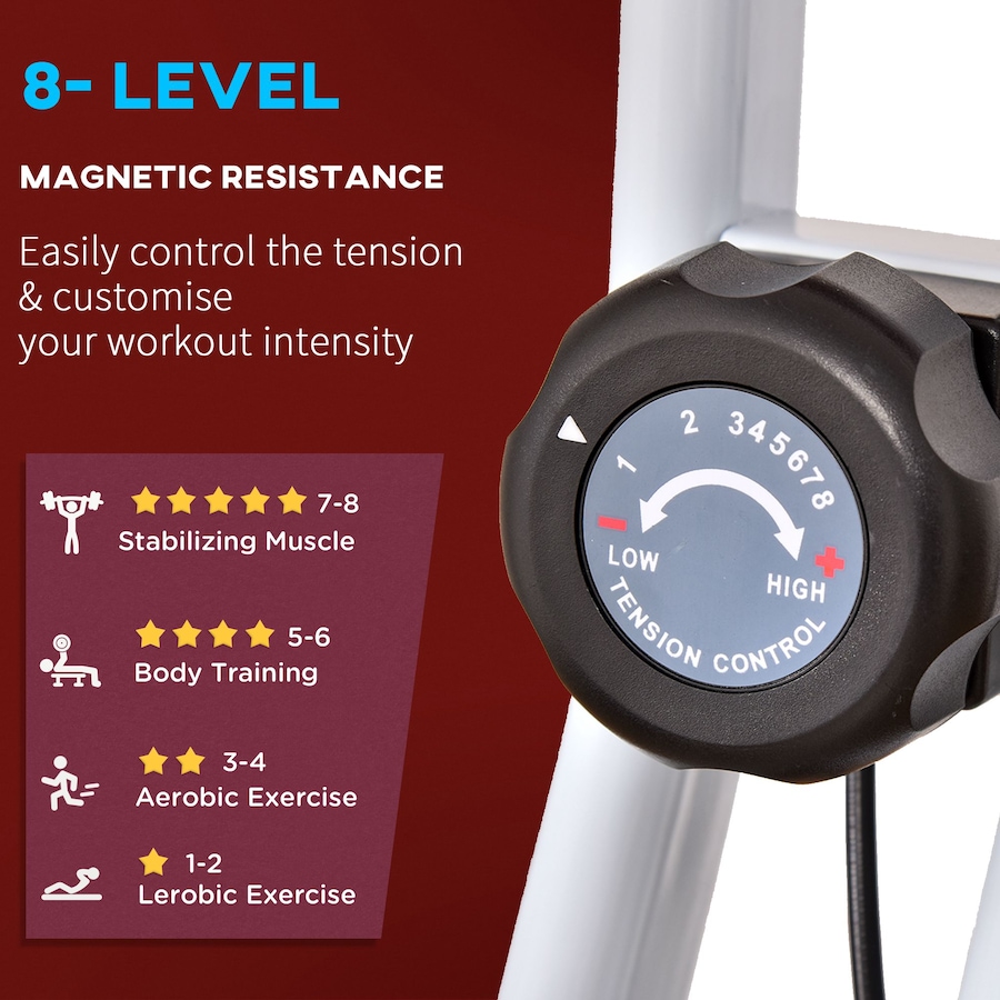 Image 929321_ALTMORE4.jpg, Product 929-321 / Price $159.99, Soozier Foldable Exercise Bike with 8 Levels of Magnetic Resistance, Red from Soozier on TSC.ca's Health & Fitness department
