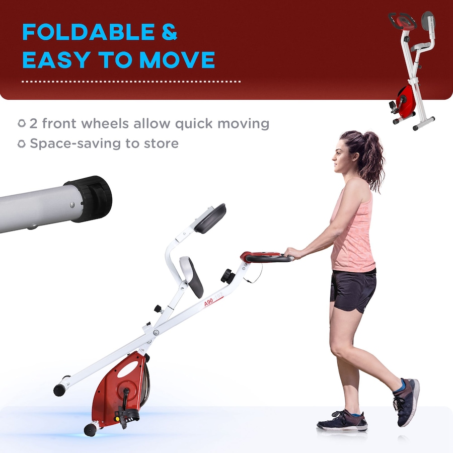 Image 929321_ALTMORE5.jpg, Product 929-321 / Price $159.99, Soozier Foldable Exercise Bike with 8 Levels of Magnetic Resistance, Red from Soozier on TSC.ca's Health & Fitness department