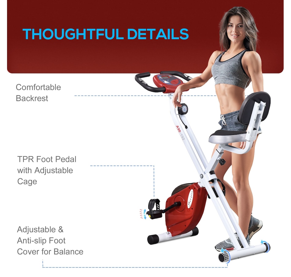 Image 929321_ALTMORE6.jpg, Product 929-321 / Price $169.99, Soozier Foldable Exercise Bike with 8 Levels of Magnetic Resistance from Soozier on TSC.ca's Health & Fitness department