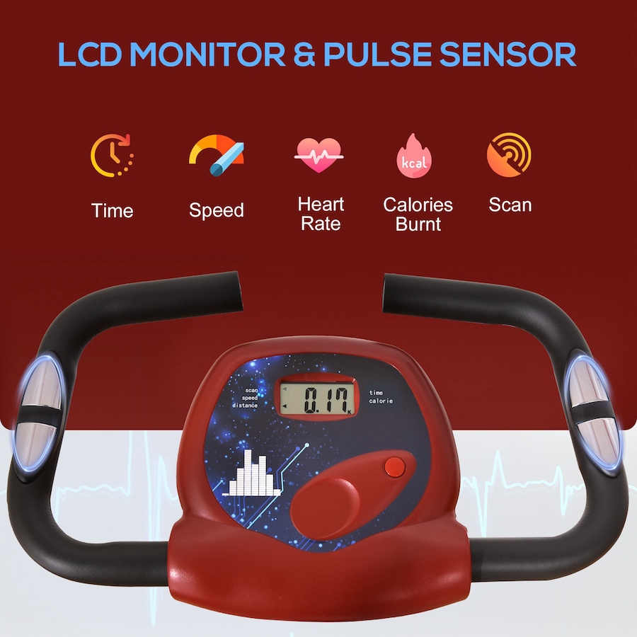 Image 929321_ALTMORE7.jpg, Product 929-321 / Price $159.99, Soozier Foldable Exercise Bike with 8 Levels of Magnetic Resistance, Red from Soozier on TSC.ca's Health & Fitness department