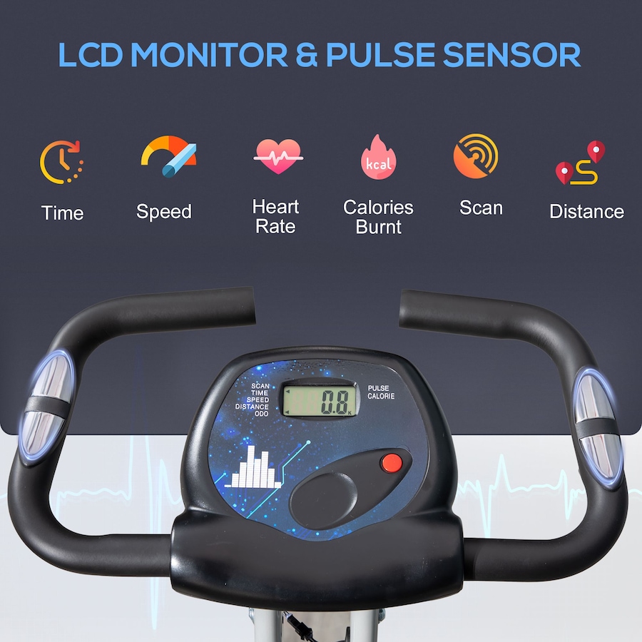 Image 929323_ALTMORE4.jpg, Product 929-323 / Price $169.99, Soozier Foldable Exercise Bike with 8 Levels of Magnetic Resistance, Black from Soozier on TSC.ca's Health & Fitness department