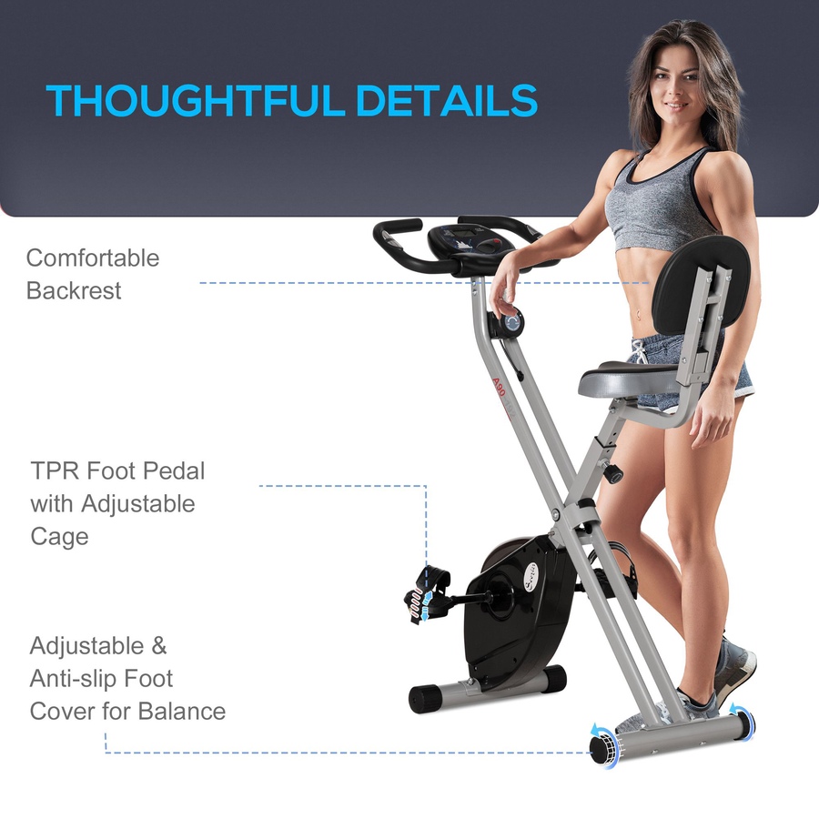 Image 929323_ALTMORE6.jpg, Product 929-323 / Price $169.99, Soozier Foldable Exercise Bike with 8 Levels of Magnetic Resistance, Black from Soozier on TSC.ca's Health & Fitness department