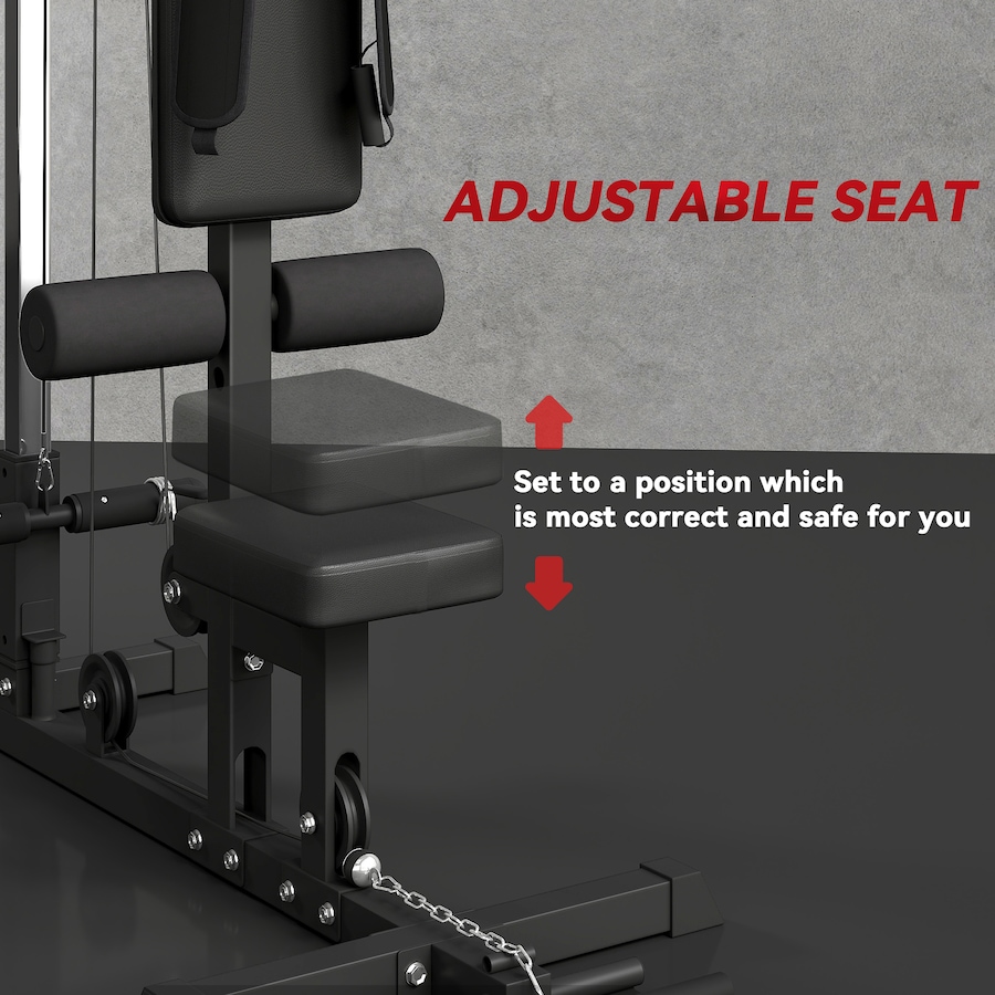 Image 929324_ALTMORE5.jpg, Product 929-324 / Price $209.99, Soozier Lat Pull Down Machine Cable Station with Flip-Up Footplate, Black from Soozier on TSC.ca's Health & Fitness department