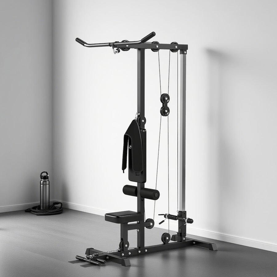 Image 929324_ALTMORE7.jpg, Product 929-324 / Price $209.99, Soozier Lat Pull Down Machine Cable Station with Flip-Up Footplate, Black from Soozier on TSC.ca's Health & Fitness department