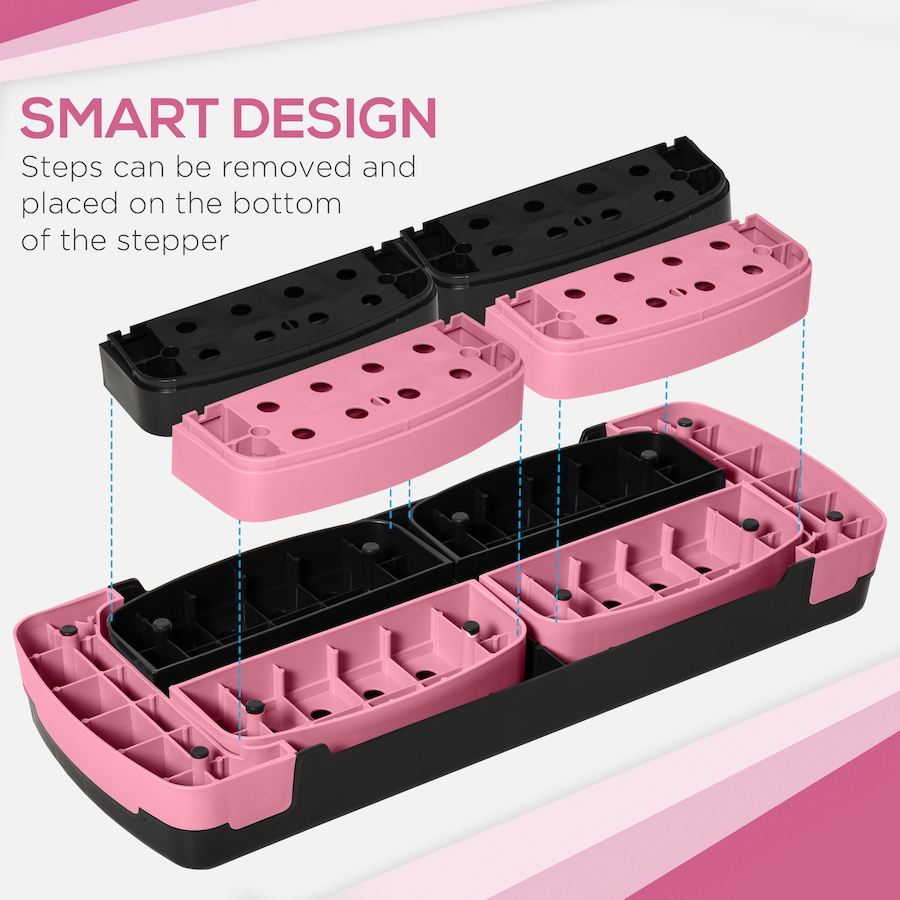 Image 929327_ALTMORE4.jpg, Product 929-327 / Price $49.99, Soozier Adjustable Aerobic Stepper, Exercise Step Platform, 4"-6"-8", Pink from Soozier on TSC.ca's Health & Fitness department