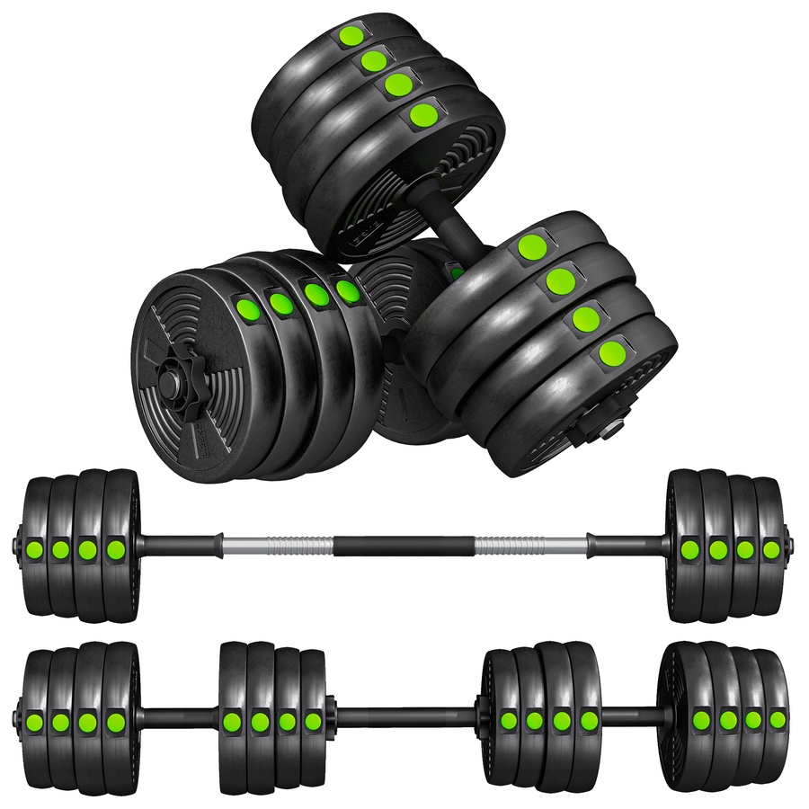 Image 929329.jpg, Product 929-329 / Price $124.99, Soozier Adjustable Barbell & Dumbbells Set with Non-slip Handles, 66LBS from Soozier on TSC.ca's Health & Fitness department