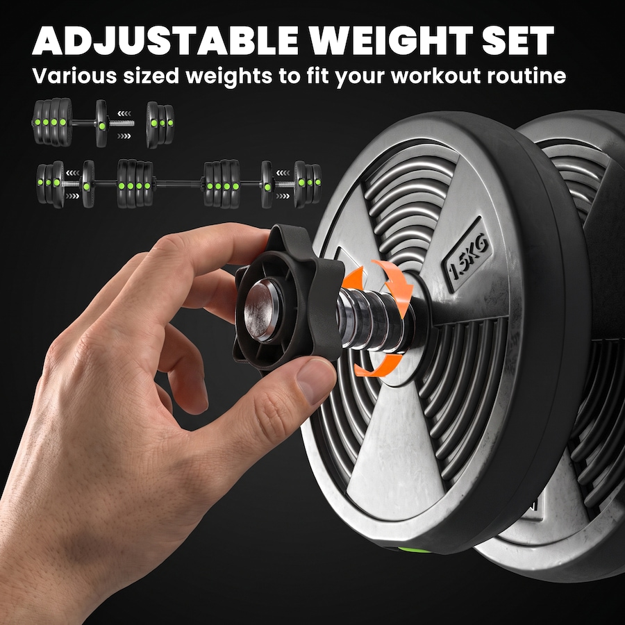 Image 929329_ALTMORE12.jpg, Product 929-329 / Price $124.99, Soozier Adjustable Barbell & Dumbbells Set with Non-slip Handles, 66LBS from Soozier on TSC.ca's Health & Fitness department