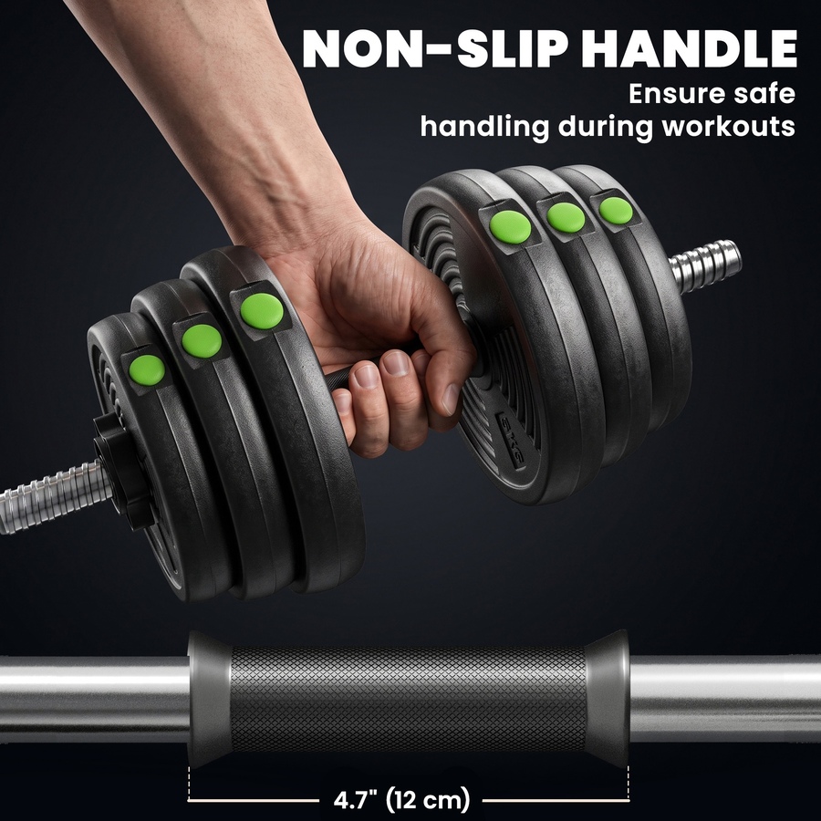 Image 929329_ALTMORE15.jpg, Product 929-329 / Price $124.99, Soozier Adjustable Barbell & Dumbbells Set with Non-slip Handles, 66LBS from Soozier on TSC.ca's Health & Fitness department