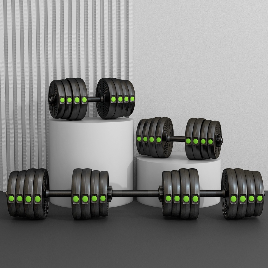 Image 929329_ALTMORE8.jpg, Product 929-329 / Price $124.99, Soozier Adjustable Barbell & Dumbbells Set with Non-slip Handles, 66LBS from Soozier on TSC.ca's Health & Fitness department