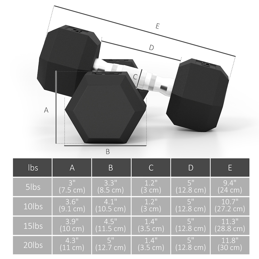 Image 929333_ALTMORE2.jpg, Product 929-333 / Price $239.99, Soozier 100 LBS Dumbbell Set with Rack, Rubber Coated Hex Hand Weights from Soozier on TSC.ca's Health & Fitness department
