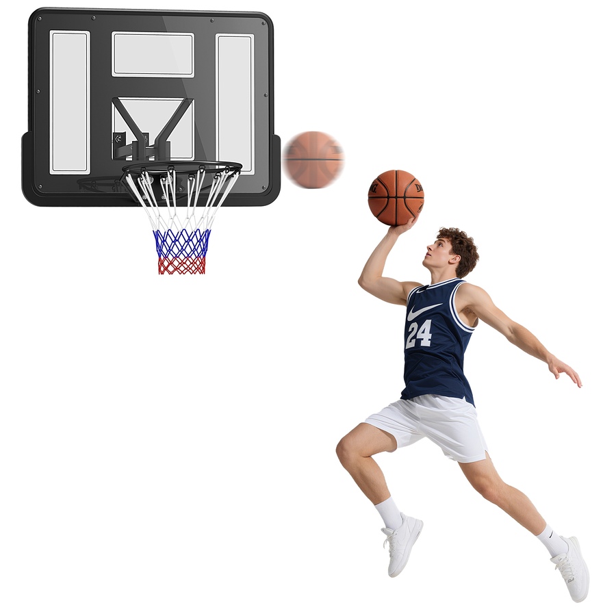Image 929334.jpg, Product 929-334 / Price $159.99, Soozier Wall Mounted Basketball Hoop with 43" Shatter Resistant Backboard from Soozier on TSC.ca's Health & Fitness department