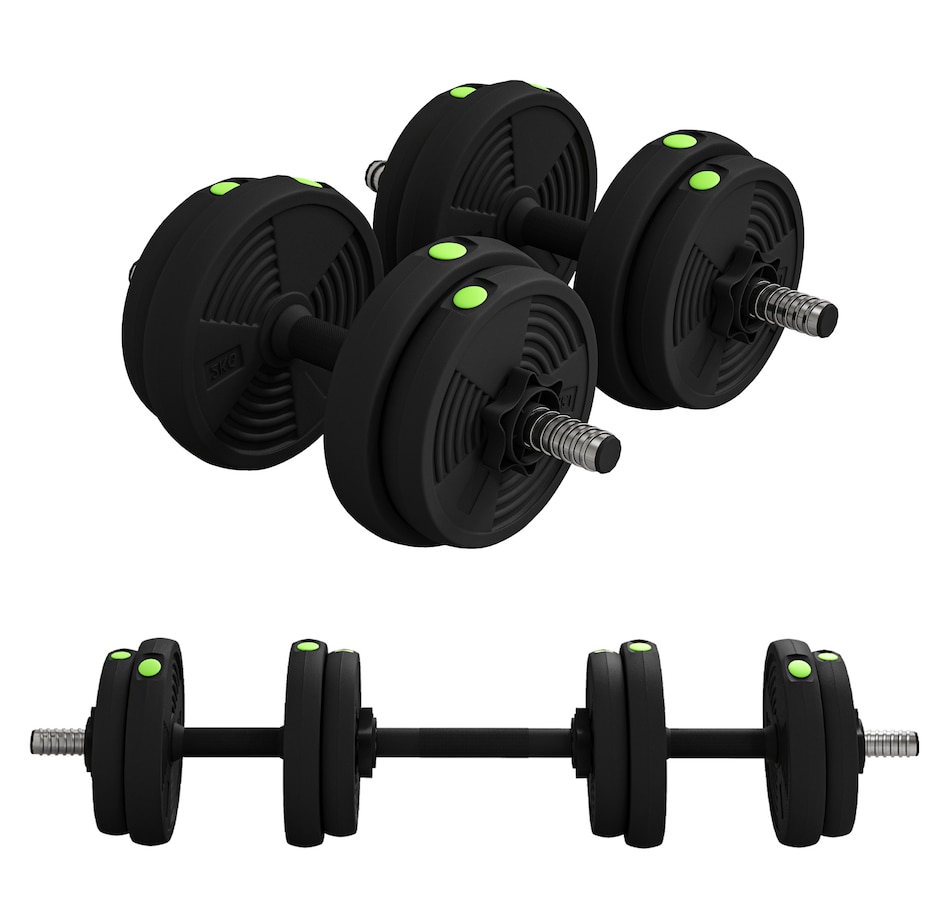 Image 929341.jpg, Product 929-341 / Price $59.99, Soozier Adjustable Barbell & Dumbbells Set with Non-slip Handles, 33LBS from Soozier on TSC.ca's Health & Fitness department