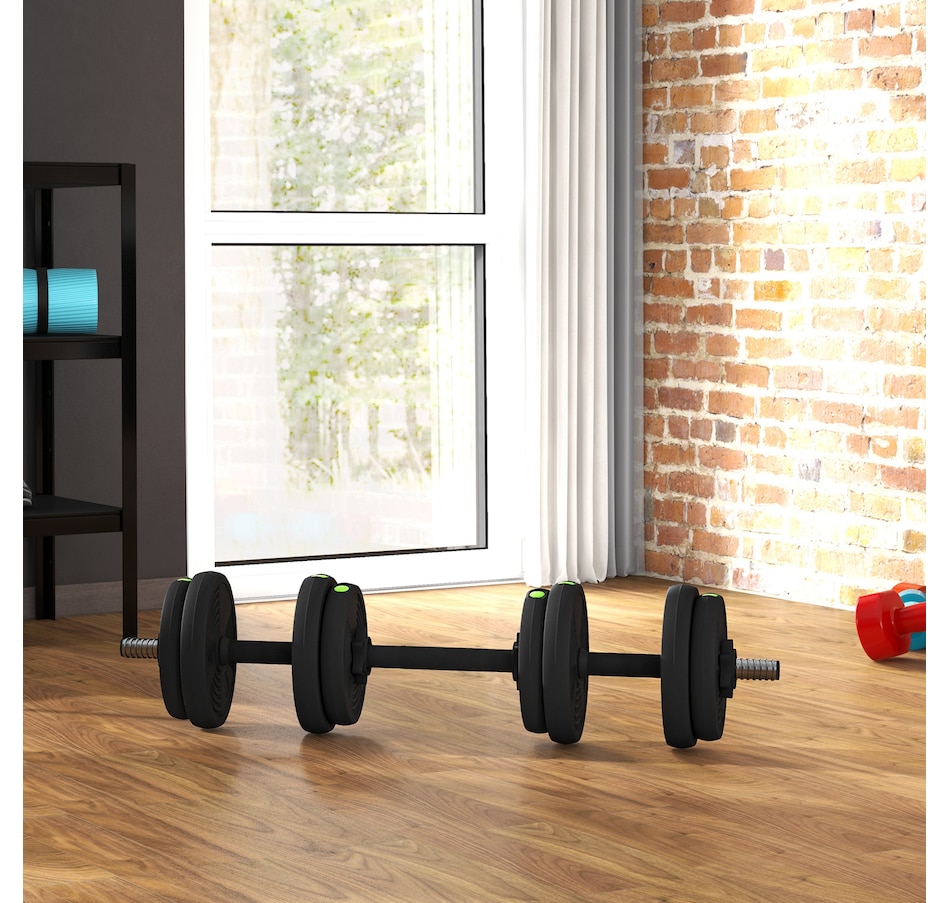 Image 929341_ALTMORE1.jpg, Product 929-341 / Price $59.99, Soozier Adjustable Barbell & Dumbbells Set with Non-slip Handles, 33LBS from Soozier on TSC.ca's Health & Fitness department