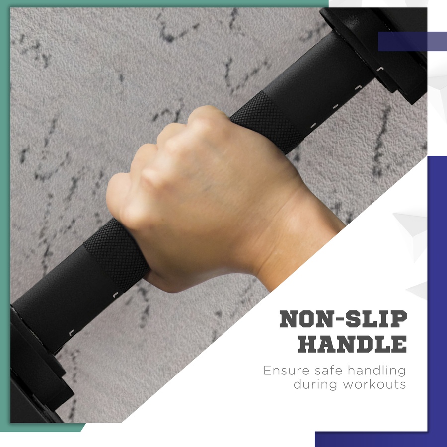 Image 929341_ALTMORE5.jpg, Product 929-341 / Price $59.99, Soozier Adjustable Barbell & Dumbbells Set with Non-slip Handles, 33LBS from Soozier on TSC.ca's Health & Fitness department
