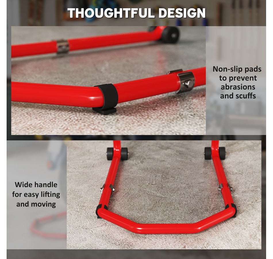 Image 929344_ALTMORE6.jpg, Product 929-344 / Price $74.99, HOMCOM Motorcycle Stand Lift, 850 lbs Front & Rear Wheel Paddock Lift Stand from HOMCOM on TSC.ca's Home & Garden department