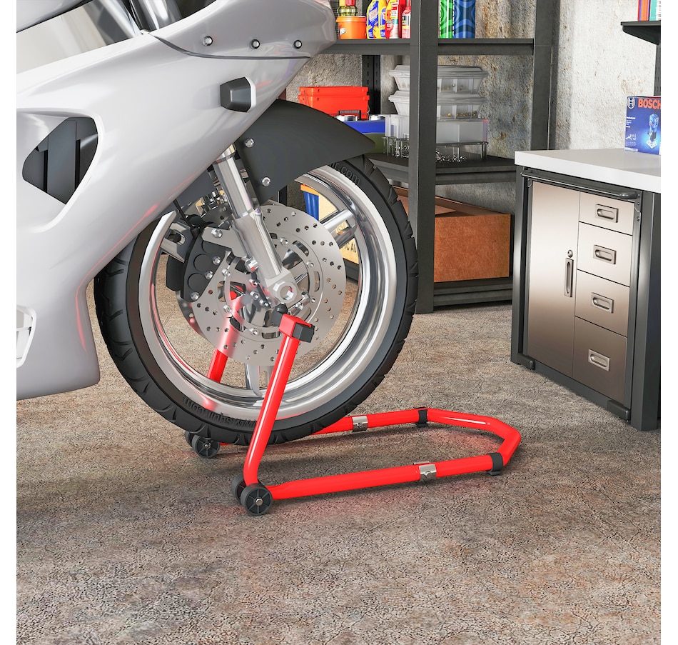 Image 929344_ALTMORE8.jpg, Product 929-344 / Price $74.99, HOMCOM Motorcycle Stand Lift, 850 lbs Front & Rear Wheel Paddock Lift Stand from HOMCOM on TSC.ca's Home & Garden department