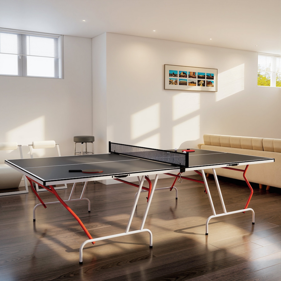 Image 929360_ALTMORE12.jpg, Product 929-360 / Price $389.99, Soozier 9' x 5' Full Size Ping Pong Table, Table Tennis Table, Dark Grey from Soozier on TSC.ca's Health & Fitness department