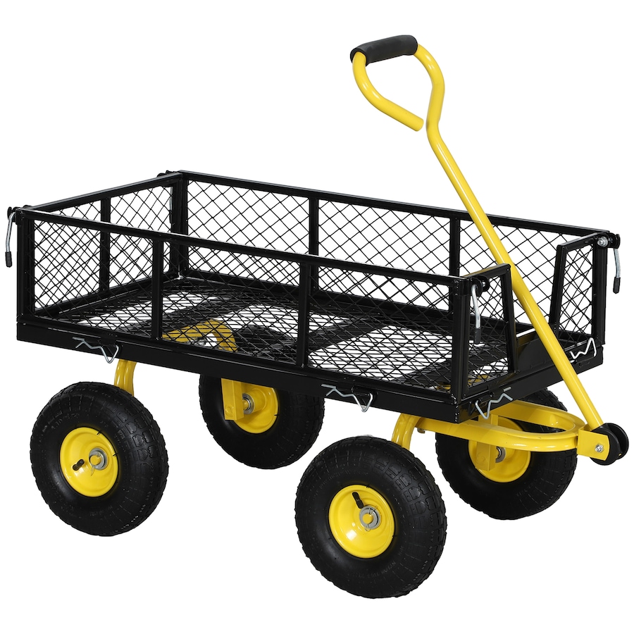 Image 929371.jpg, Product 929-371 / Price $134.50, Outsunny Garden Cart with Removable Sides to Convert into Flatbed, 10" Wheels from Outsunny on TSC.ca's Home & Garden department