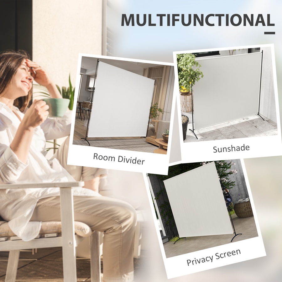 Image 929389_ALTMORE3.jpg, Product 929-389 / Price $54.99, Outsunny Single Panel Privacy Screen, UV30+ Room Divider, Beige from Outsunny on TSC.ca's Home & Garden department