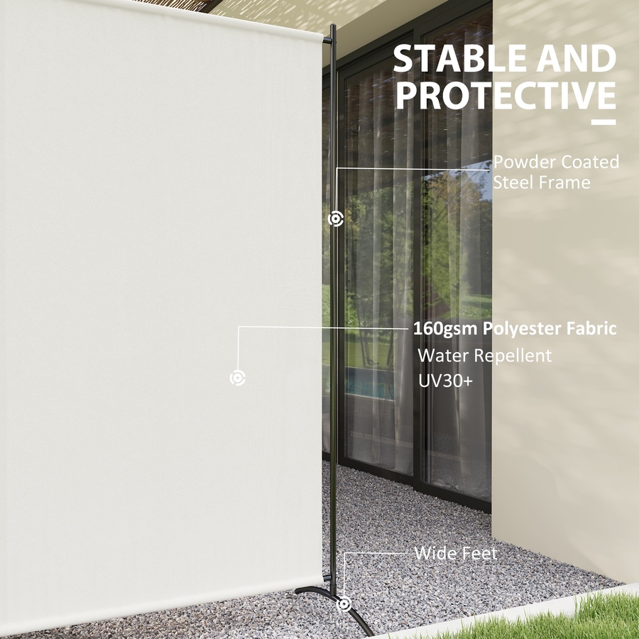 Image 929389_ALTMORE4.jpg, Product 929-389 / Price $54.99, Outsunny Single Panel Privacy Screen, UV30+ Room Divider, Beige from Outsunny on TSC.ca's Home & Garden department