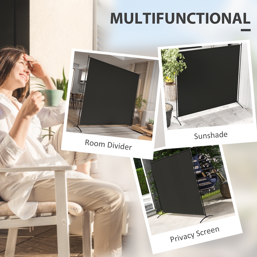 Image 929390_ALTMORE3.jpg, Product 929-390 / Price $56.99, Outsunny Single Panel Privacy Screen, UV30+ Room Divider, Black from Outsunny on TSC.ca's Home & Garden department