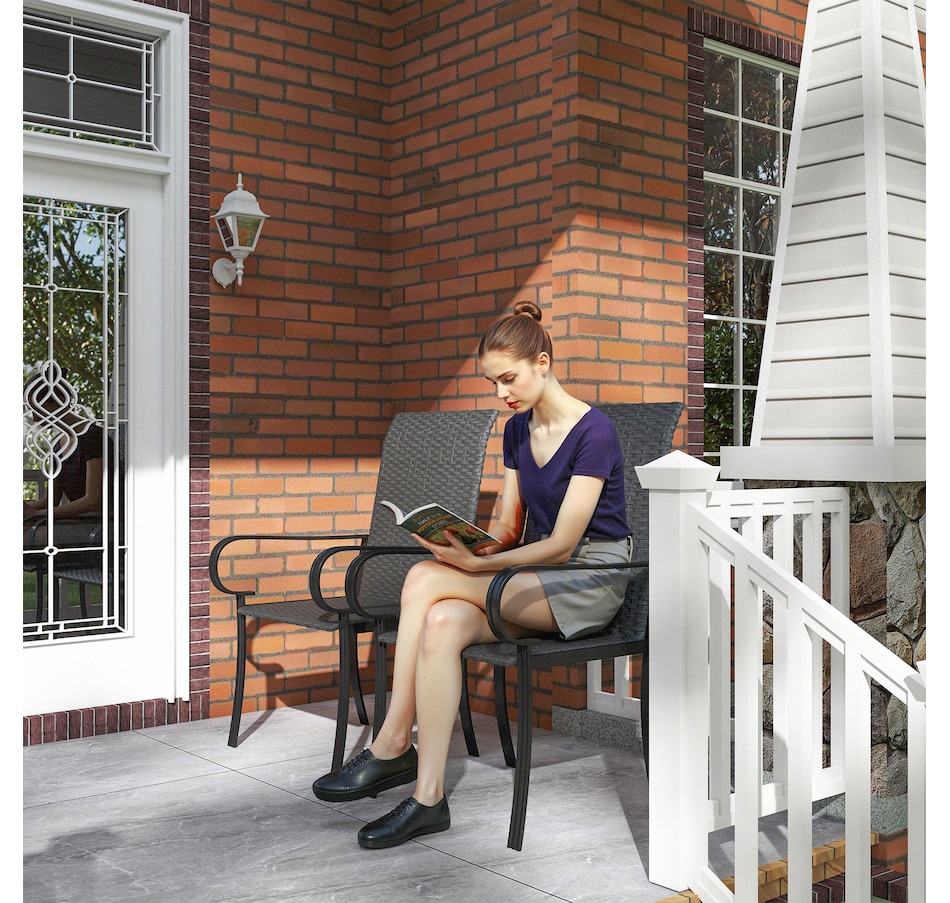 Image 929391_ALTMORE7.jpg, Product 929-391 / Price $134.99, Outsunny 2 Piece Patio Dining Chairs, PE Rattan Outdoor Chairs, Black from Outsunny on TSC.ca's Home & Garden department