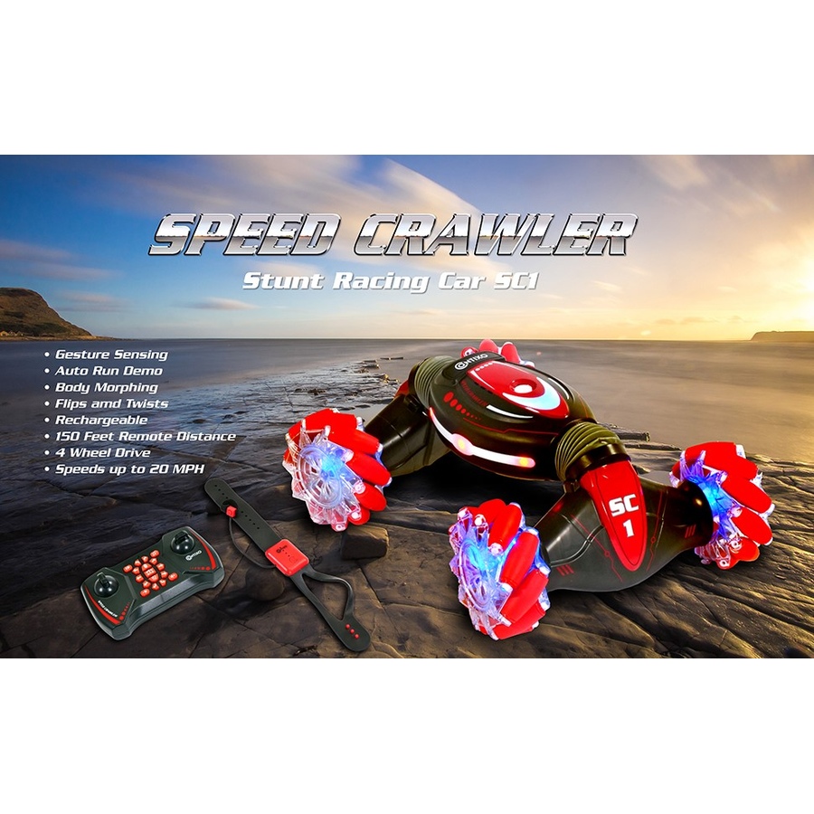 Image 929396_ALTMORE8.jpg, Product 929-396 / Price $55.99, Contixo SC1 All-Terrain RC Stunt Car – Gesture Control 4WD Remote Control Crawler with 360° Spins, Lights & Music from Contixo on TSC.ca's Toys & Hobbies department