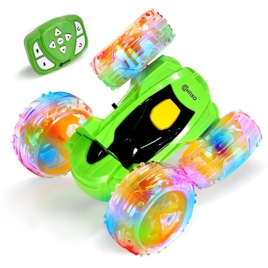 Image 929397.jpg, Product 929-397 / Price $41.99, Contixo SC3 RC Stunt Car 4WD – Double-Sided Remote Control Car with 360° Spins, LED Light Wheels & Rechargeable Battery from Contixo on TSC.ca's Toys & Hobbies department