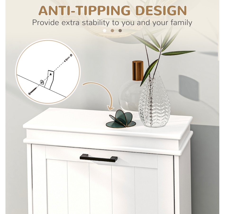 Image 929405_ALTMORE46.jpg, Product 929-405 / Price $99.99 - $139.99, HOMCOM Narrow Shoe Cabinet for Entryway with Flip Drawers Adjustable Shelf from HOMCOM on TSC.ca's Home & Garden department