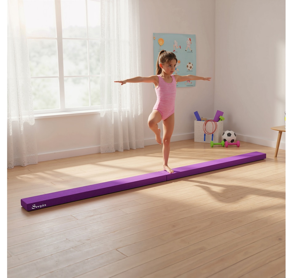 Image 929406_ALTMORE15.jpg, Product 929-406 / Price $46.99, Soozier 7FT Folding Balance Beam, Gymnastics Beam with Suede Surface from Soozier on TSC.ca's Health & Fitness department