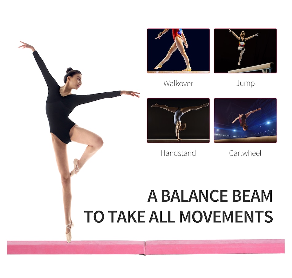 Image 929406_ALTMORE6.jpg, Product 929-406 / Price $46.99, Soozier 7FT Folding Balance Beam, Gymnastics Beam with Suede Surface from Soozier on TSC.ca's Health & Fitness department