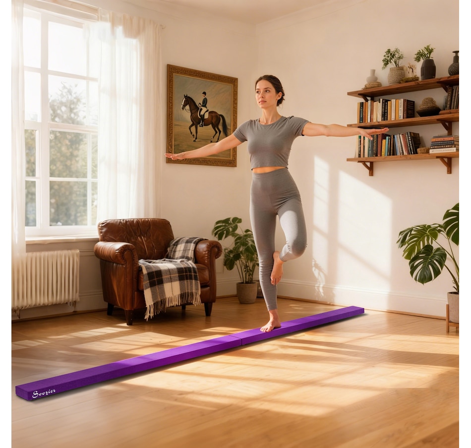 Image 929406_ALTMORE9.jpg, Product 929-406 / Price $46.99, Soozier 7FT Folding Balance Beam, Gymnastics Beam with Suede Surface from Soozier on TSC.ca's Health & Fitness department