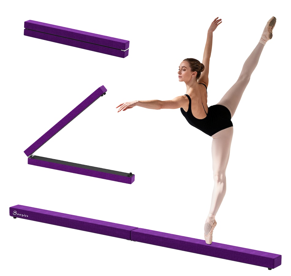 Image 929406_ST02.jpg, Product 929-406 / Price $46.99, Soozier 7FT Folding Balance Beam, Gymnastics Beam with Suede Surface from Soozier on TSC.ca's Health & Fitness department