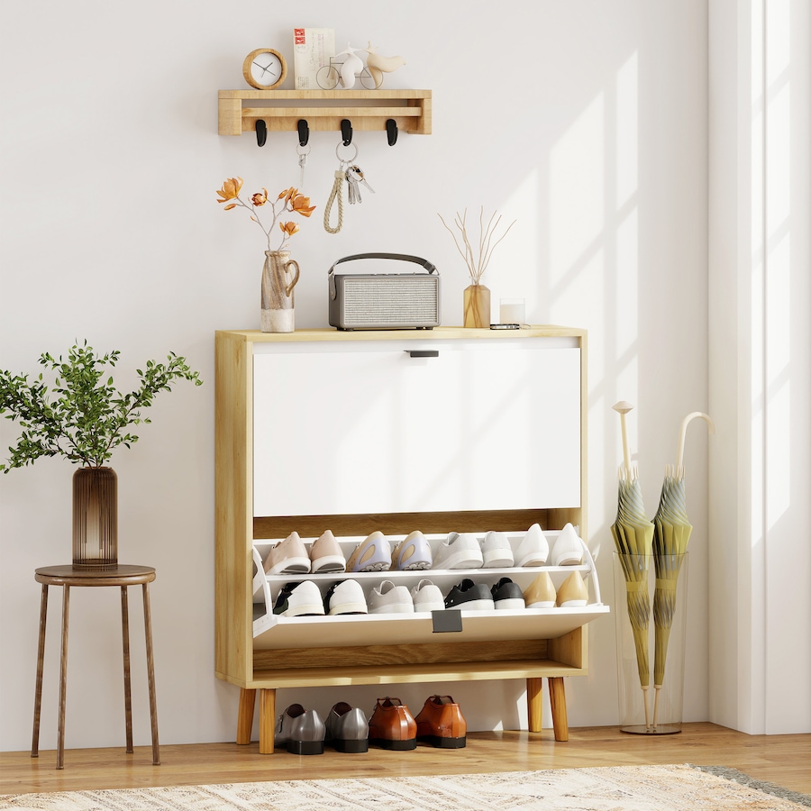 Image 929410_ALTMORE1.jpg, Product 929-410 / Price $129.99 - $169.99, HOMCOM Narrow Shoe Cabinet, Shoe Storage Cabinet, White from HOMCOM on TSC.ca's Home & Garden department