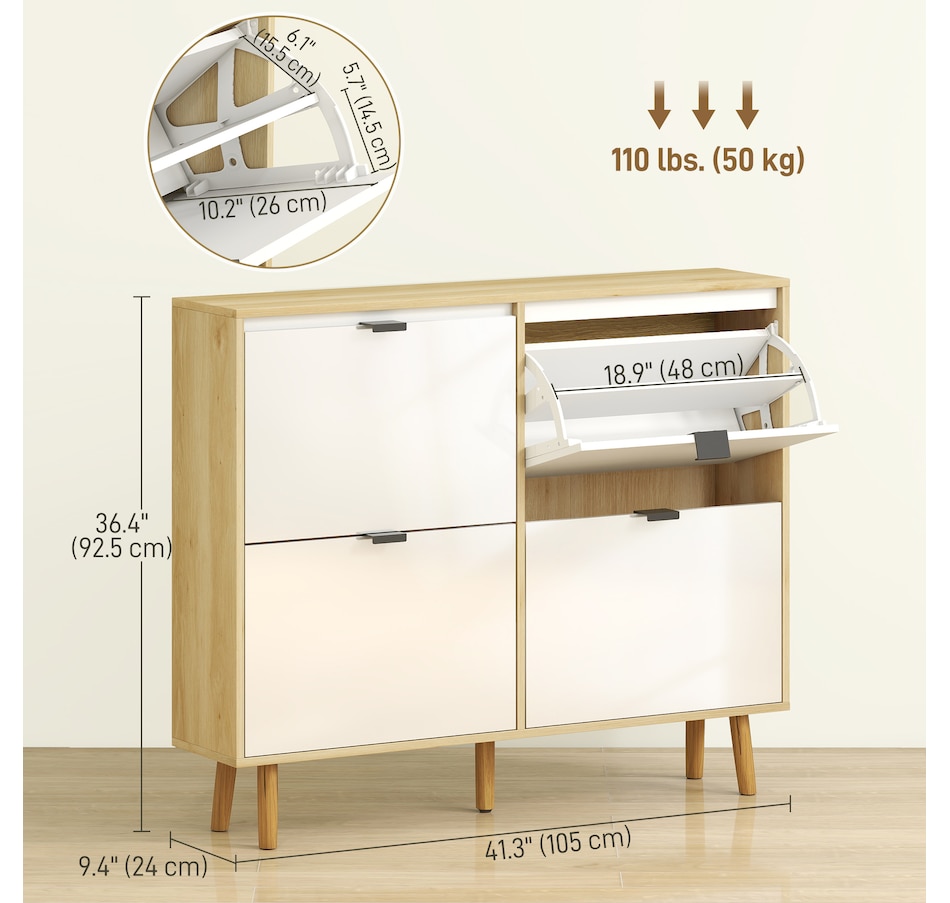 Image 929410_ALTMORE10.jpg, Product 929-410 / Price $129.99 - $169.99, HOMCOM Narrow Shoe Cabinet, Shoe Storage Cabinet, White from HOMCOM on TSC.ca's Home & Garden department