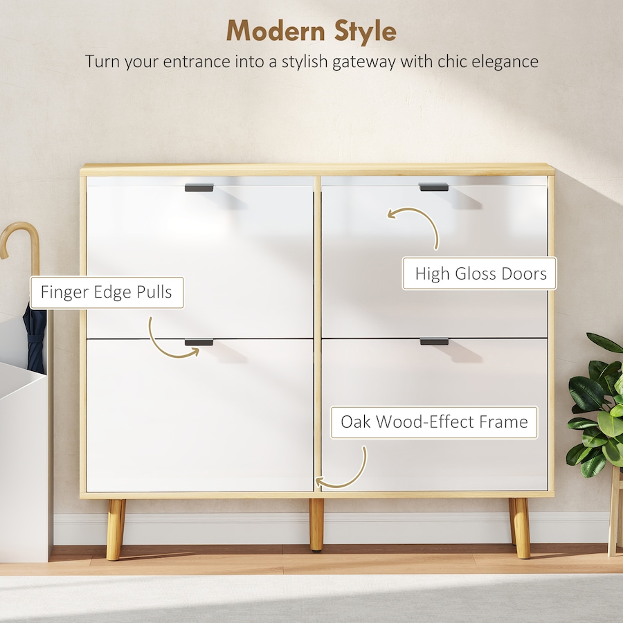 Image 929410_ALTMORE11.jpg, Product 929-410 / Price $129.99 - $169.99, HOMCOM Narrow Shoe Cabinet, Shoe Storage Cabinet, White from HOMCOM on TSC.ca's Home & Garden department