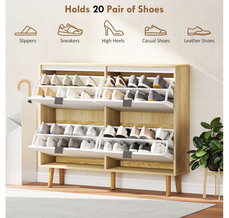 Image 929410_ALTMORE12.jpg, Product 929-410 / Price $129.99 - $169.99, HOMCOM Narrow Shoe Cabinet, Shoe Storage Cabinet, White from HOMCOM on TSC.ca's Home & Garden department