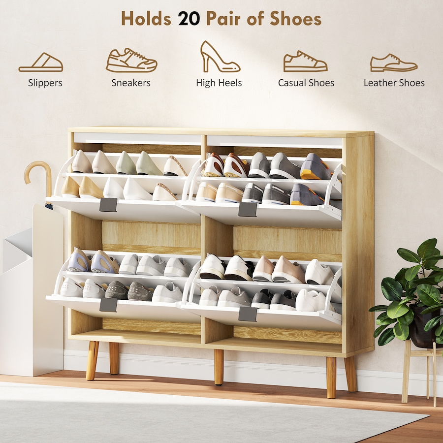 Image 929410_ALTMORE12.jpg, Product 929-410 / Price $129.99 - $169.99, HOMCOM Narrow Shoe Cabinet, Shoe Storage Cabinet, White from HOMCOM on TSC.ca's Home & Garden department