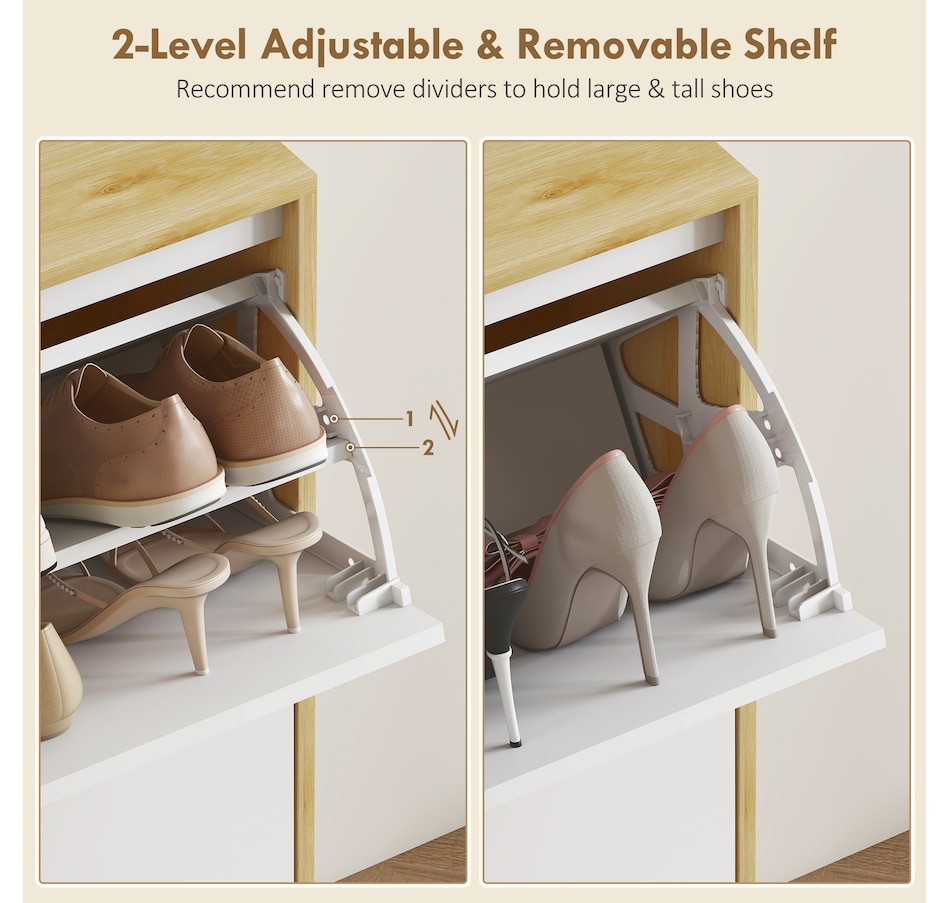 Image 929410_ALTMORE13.jpg, Product 929-410 / Price $129.99 - $169.99, HOMCOM Narrow Shoe Cabinet, Shoe Storage Cabinet, White from HOMCOM on TSC.ca's Home & Garden department