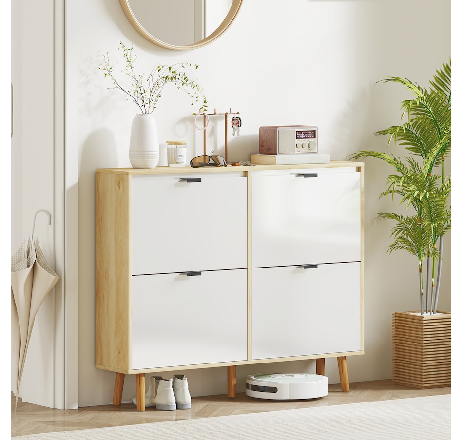 Image 929410_ALTMORE15.jpg, Product 929-410 / Price $129.99 - $169.99, HOMCOM Narrow Shoe Cabinet, Shoe Storage Cabinet, White from HOMCOM on TSC.ca's Home & Garden department