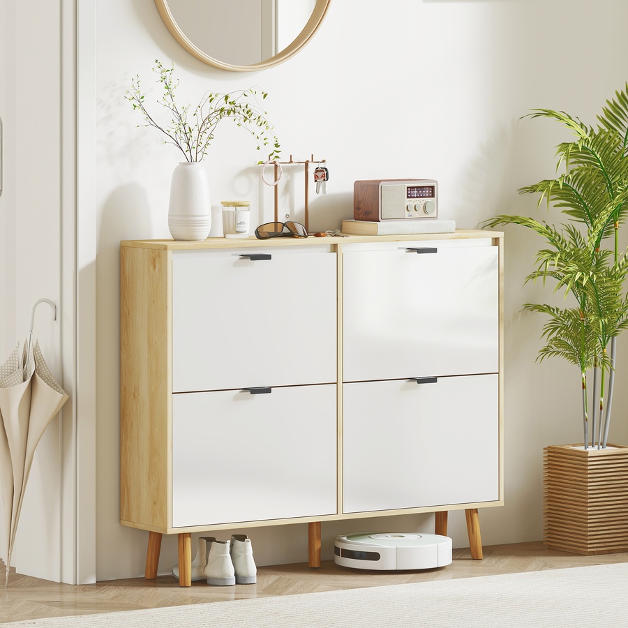 Image 929410_ALTMORE15.jpg, Product 929-410 / Price $129.99 - $169.99, HOMCOM Narrow Shoe Cabinet, Shoe Storage Cabinet, White from HOMCOM on TSC.ca's Home & Garden department