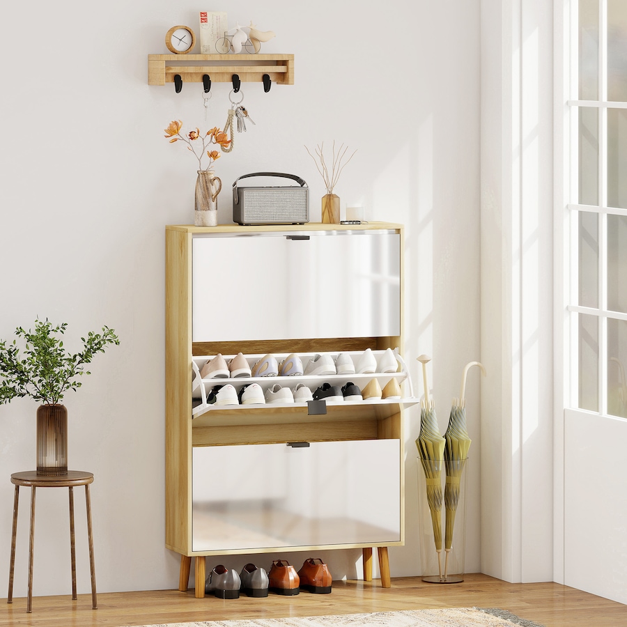 Image 929410_ALTMORE17.jpg, Product 929-410 / Price $129.99 - $169.99, HOMCOM Narrow Shoe Cabinet, Shoe Storage Cabinet, White from HOMCOM on TSC.ca's Home & Garden department