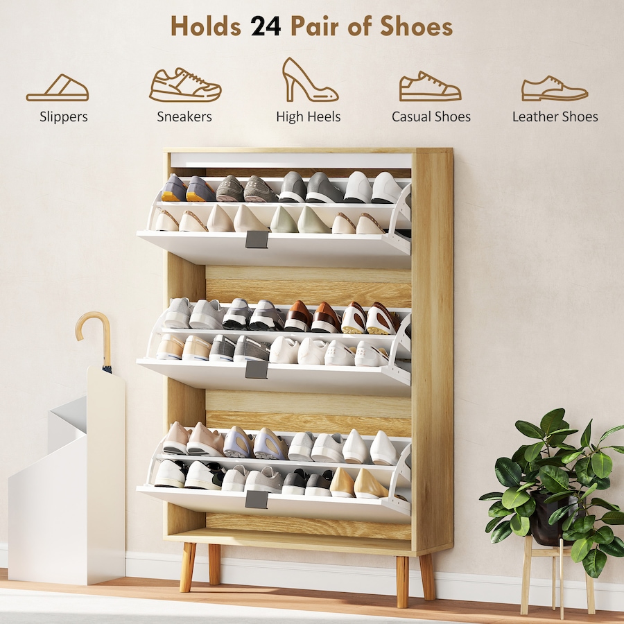 Image 929410_ALTMORE20.jpg, Product 929-410 / Price $129.99 - $169.99, HOMCOM Narrow Shoe Cabinet, Shoe Storage Cabinet, White from HOMCOM on TSC.ca's Home & Garden department